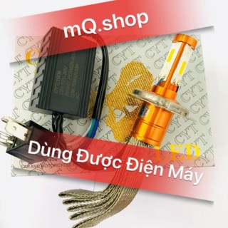 Đèn pha led cyt 3 tim vàng trắng ac-dc