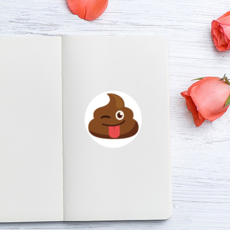 1 Cuộn 500 Miếng Dán Hình Tròn In Chữ Vui Nhộn Trang Trí Gói Quà