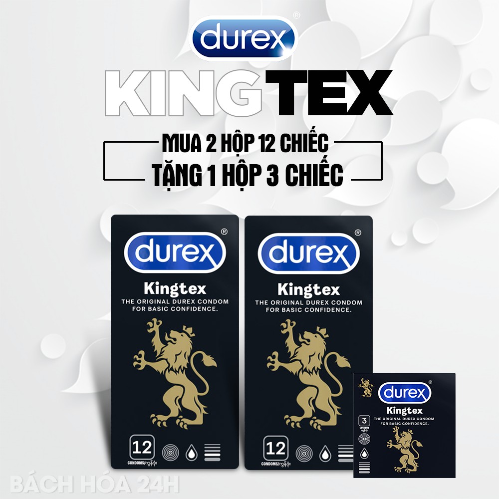 [Chính Hãng] Bao Cao Su Durex Gân Gai - Bcs Kéo Dài Thời Gian Quan Hệ 2 Hộp 24 cái - Durex Chính Hiệu Tặng 1 Hộp 3 Bcs