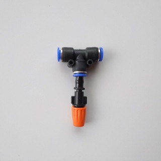 Béc phun sương đơn nối ống hơi 8mm Béc có thể điều chỉnh được tưới lan, làm mát mái tôn, chống bụi, tưới rau