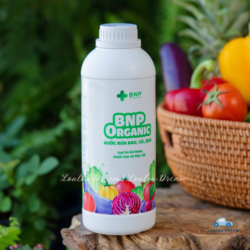 Nước rửa hoa quả, rau củ, thịt cá BNP Organic - Nước rửa rau củ hữu cơ cho cả gia đình