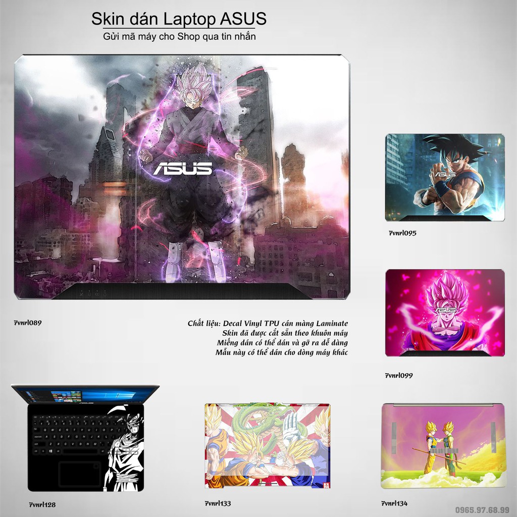 Skin dán Laptop Asus in hình Dragon Ball nhiều mẫu 2 (inbox mã máy cho Shop)