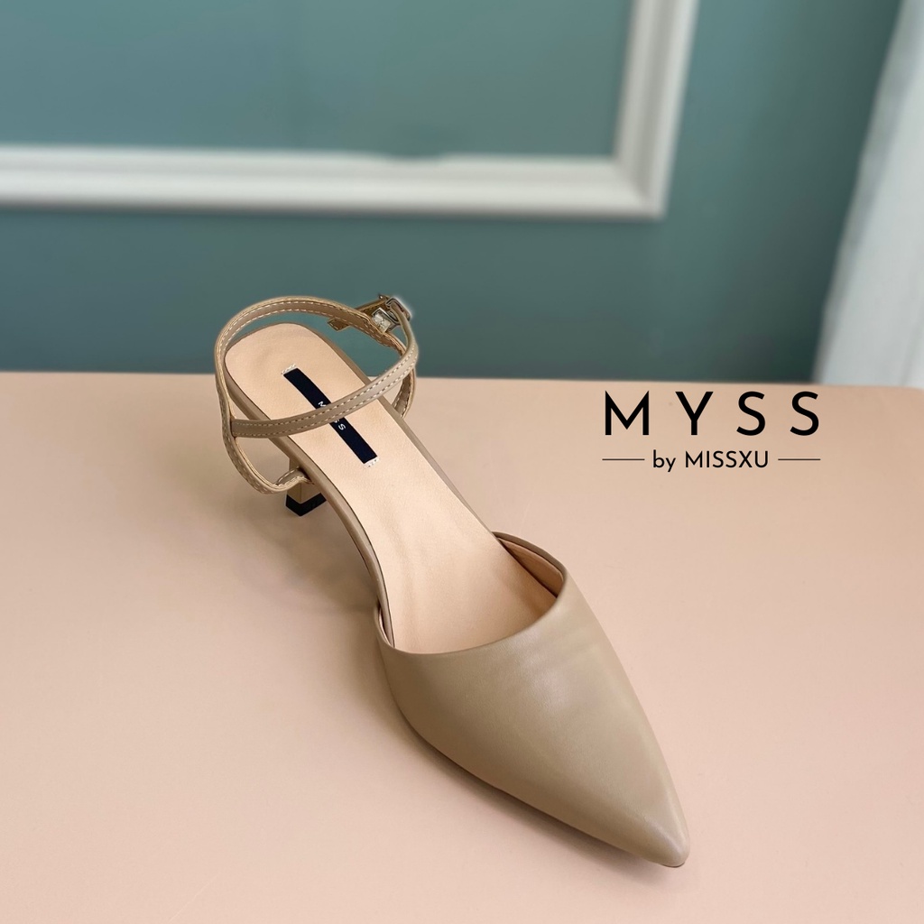 Giày nữ mũi nhọn 6cm quai cài cổ chân thời trang MYSS  - CG155