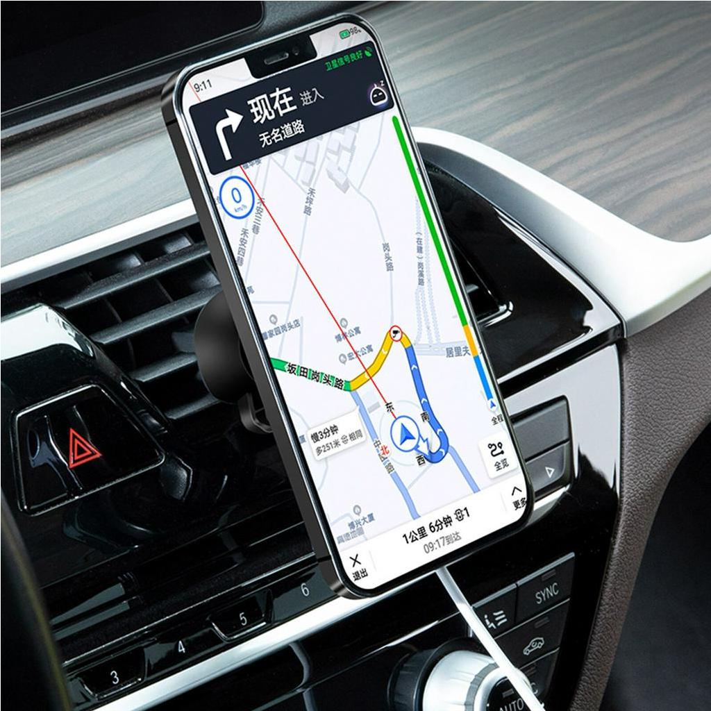 Đế Sạc Điện Thoại Không Dây Gắn Khe Điều Hòa Xe Hơi Magsafe