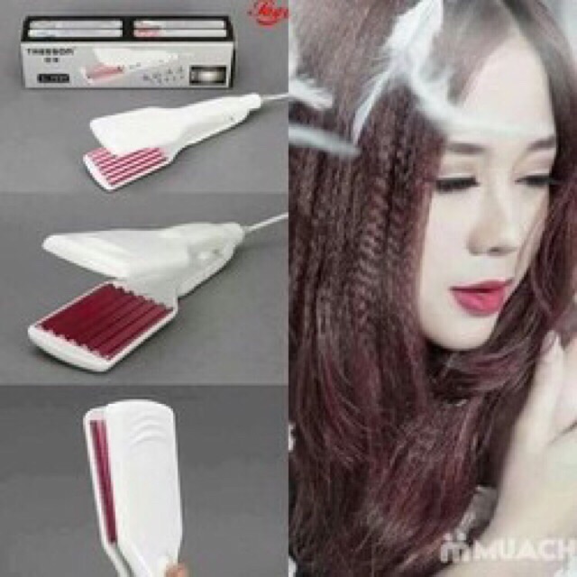 Máy Làm Tóc Bấm Xù - Duỗi Là - Dập Sóng Treeson LC - 1029 Bản To