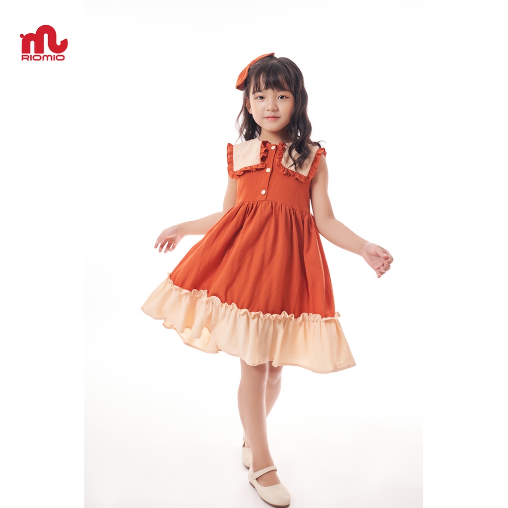 Váy công chúa bé gái Riomio đầm cho bé gái 3-11 tuổi thủy thủ Victoria chất muji mềm mịn dáng xòe xinh xắn - RV109