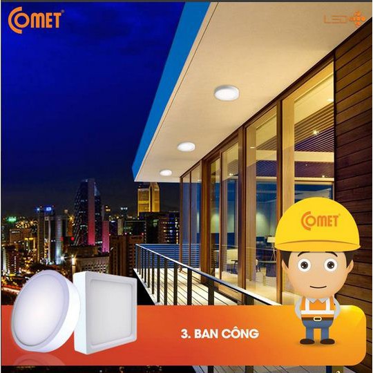 Đèn Led TRÒN ốp nổi Comet CED121T-24, công suất 24W