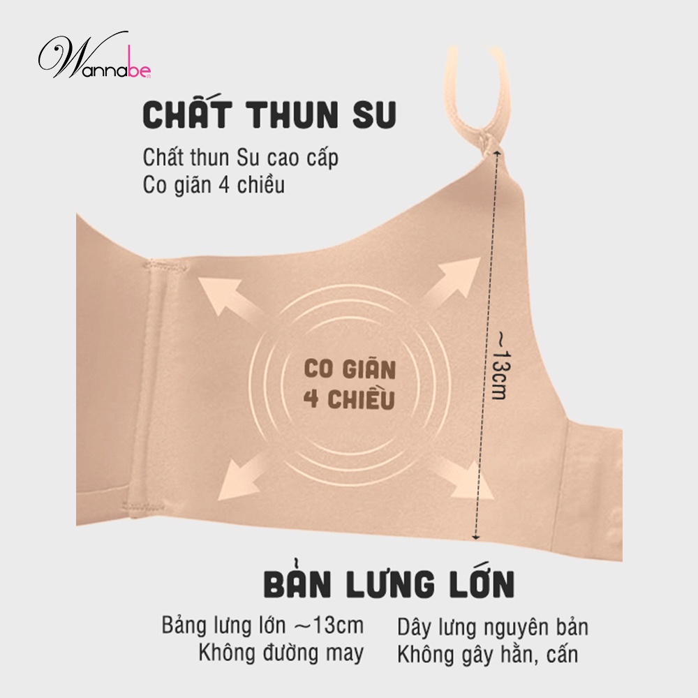 Áo ngực mút mỏng cao cấp Wannabe ANT16 áo ngực tàng hình cúp lớn không gọng nhẹ nhàng thoải mái