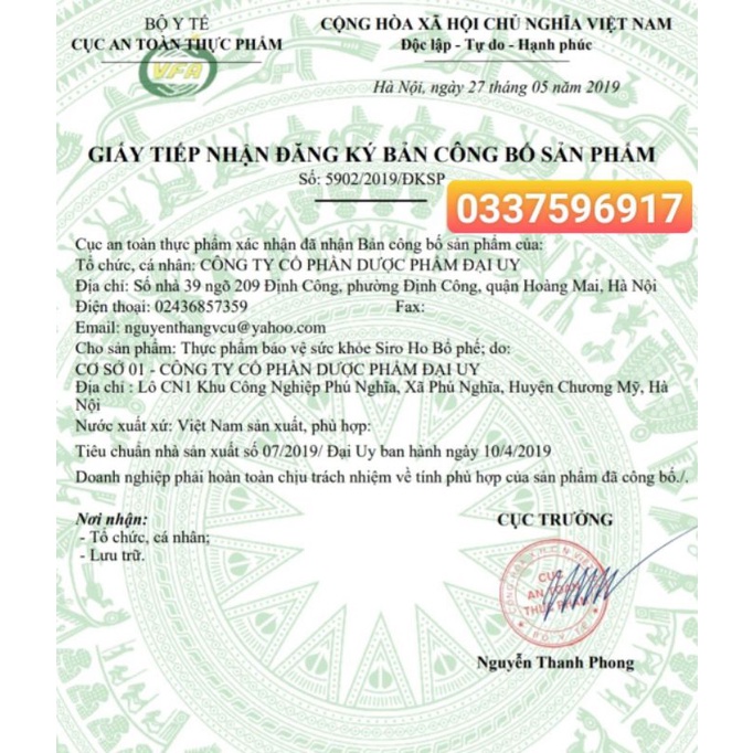 SIRO HO BỔ PHẾ FITO CHAI 200ML - TAN ĐÀM - GIẢM HO - ĐAU HỌNG