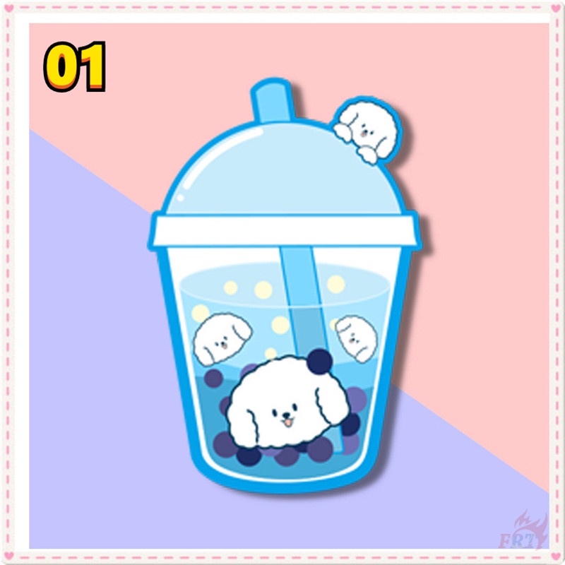 ✪ Ghim Cài Áo Acrylic Hình Trà Sữa Động Vật Ngọc Trai Dễ Thương ✪ 1 Huy Hiệu Cài Áo Acrylic Hình Mèo/Gấu/Thỏ Dễ Thương