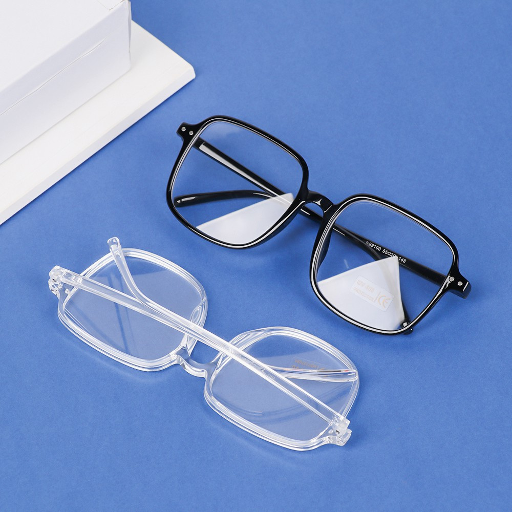 Mắt Kính Gọng Vuông Trong Suốt Độ Phân Giải Cao Hd1.0~-4.0 Nhiều Màu Sắc Chọn Lựa