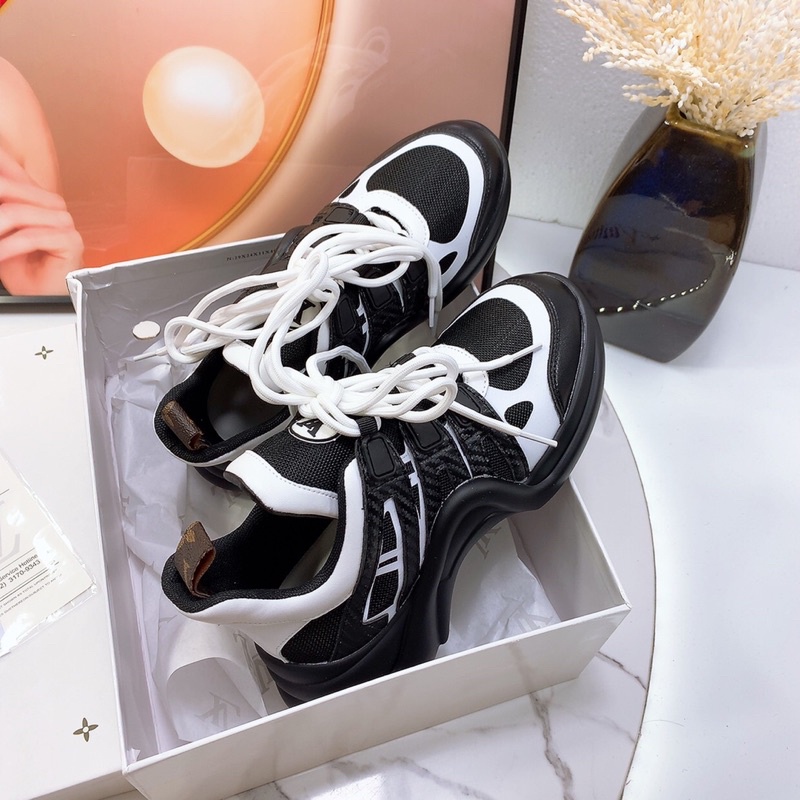 GIÀY LV ARCHIGHT ĐEN TRẮNG CAO CẤP