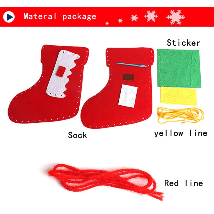 Christmas stockings decorations kindergarten handmade diy materials package children's educational toys Christmas gift