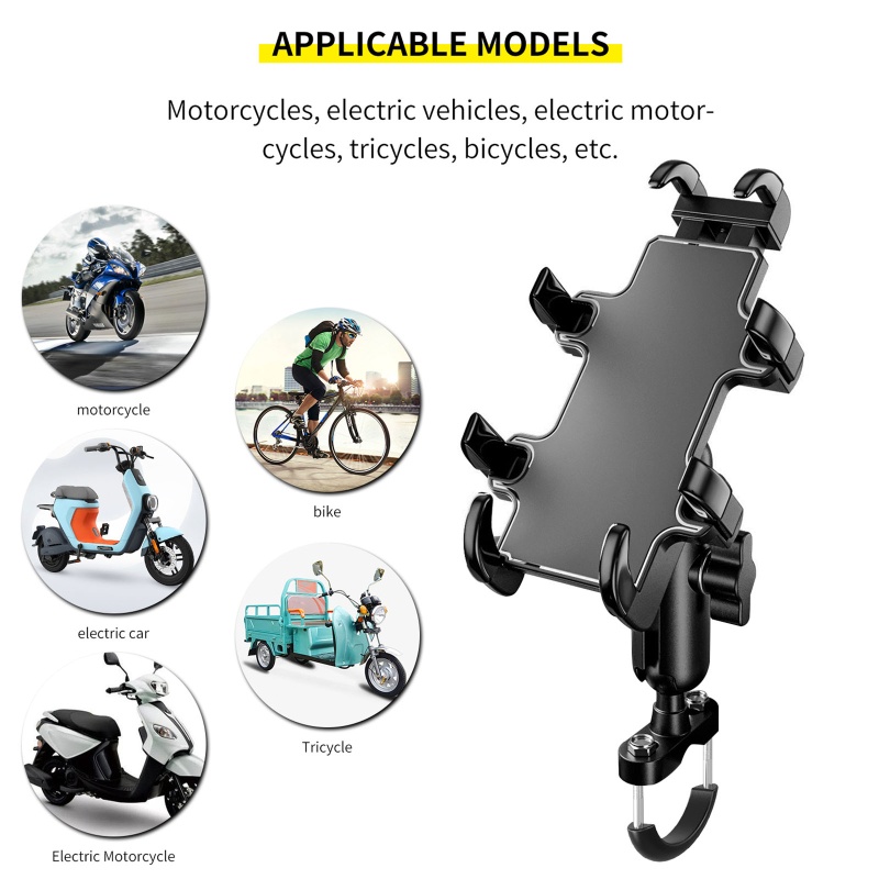 Giá Đỡ Điện Thoại Gắn Tay Lái Xe Máy Xoay 360 Độ Tiện° Giá Đỡ Điện Thoại 8 Chân Xoay Được