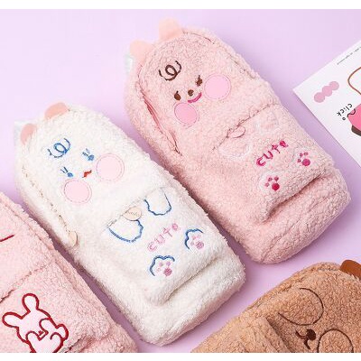 Túi đựng bút lông cục bông Vịt Donal Thú Milkjoy má hồng