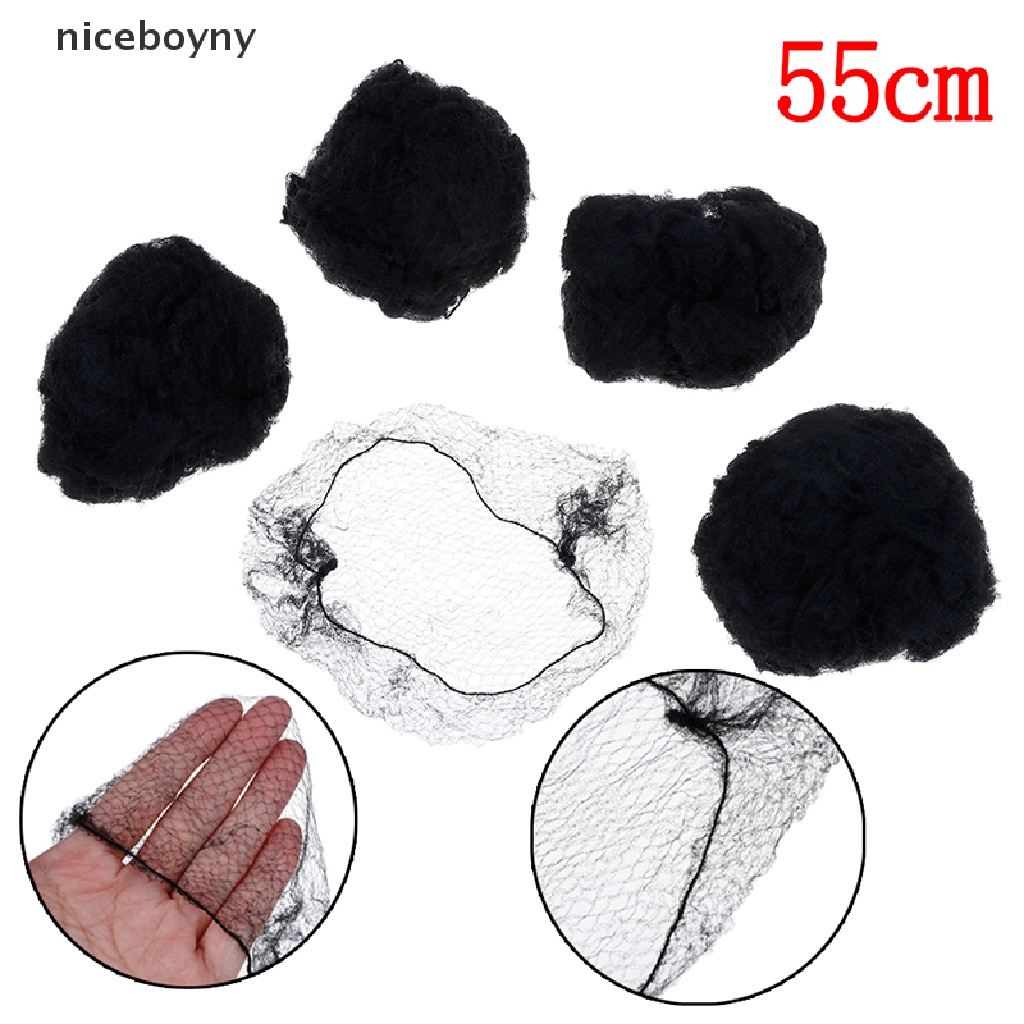 Set 50 / 100 Mũ Lưới Đội Tóc Giả Vô Hình Co Giãn Màu Đen Dành Cho Nữ