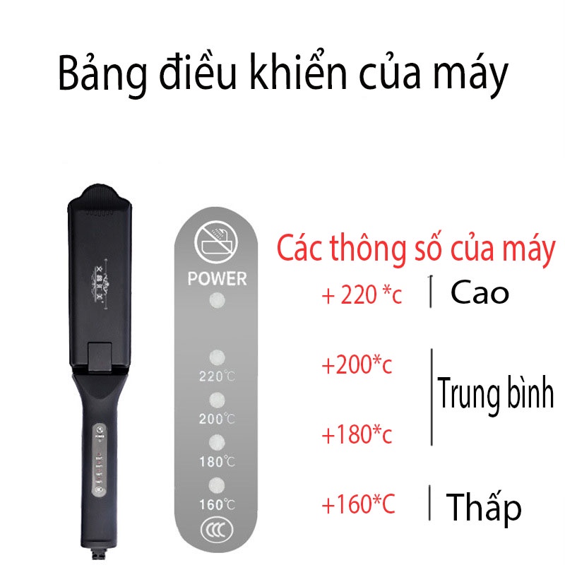 Máy Dập Xù (Bấm Xù) Bản To⚡CHÍNH HÃNG⚡,Có Điều Chỉnh Nhiệt Độ-Hàng Cao Cấp(Bảo Hành 12 Tháng)