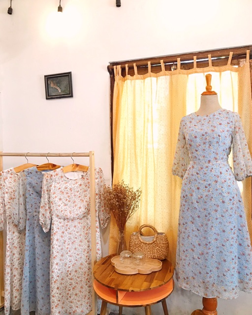 Đầm hoa maxi tay lửng | 3 MÀU | BigBuy360 - bigbuy360.vn