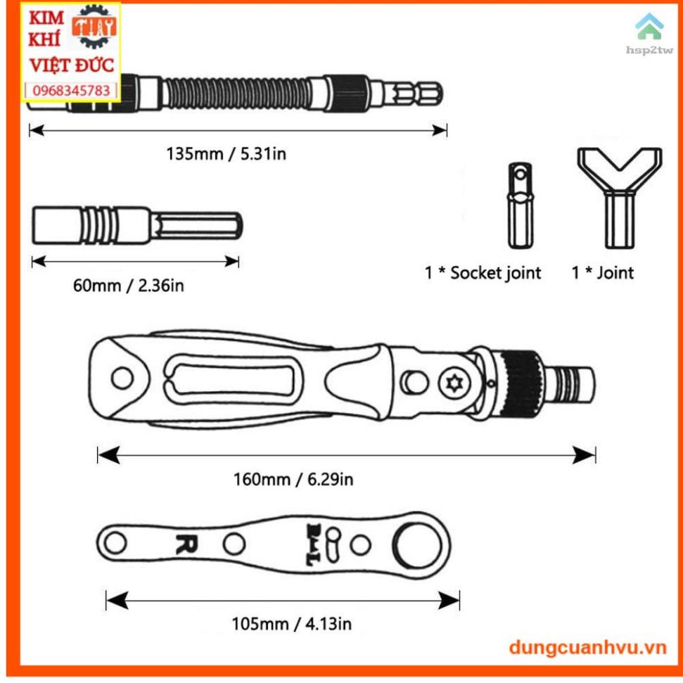 Bộ tuốc nơ vít bằng thép CRV đa năng tiện dụng 38 chi tiết