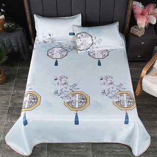Ga Giường Vải Lụa Lạnh Bộ 3 Món , Ga Trải Giường Lụa Lạnh