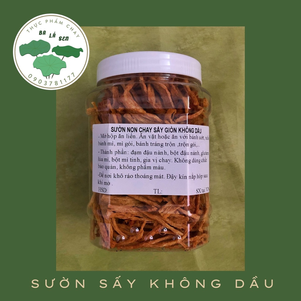 [Thực phẩm chay ăn liền] Sườn non chay sấy giòn không dầu Ba Lá Sen chế biến sẵn, bảo quản lâu 180g | BigBuy360 - bigbuy360.vn