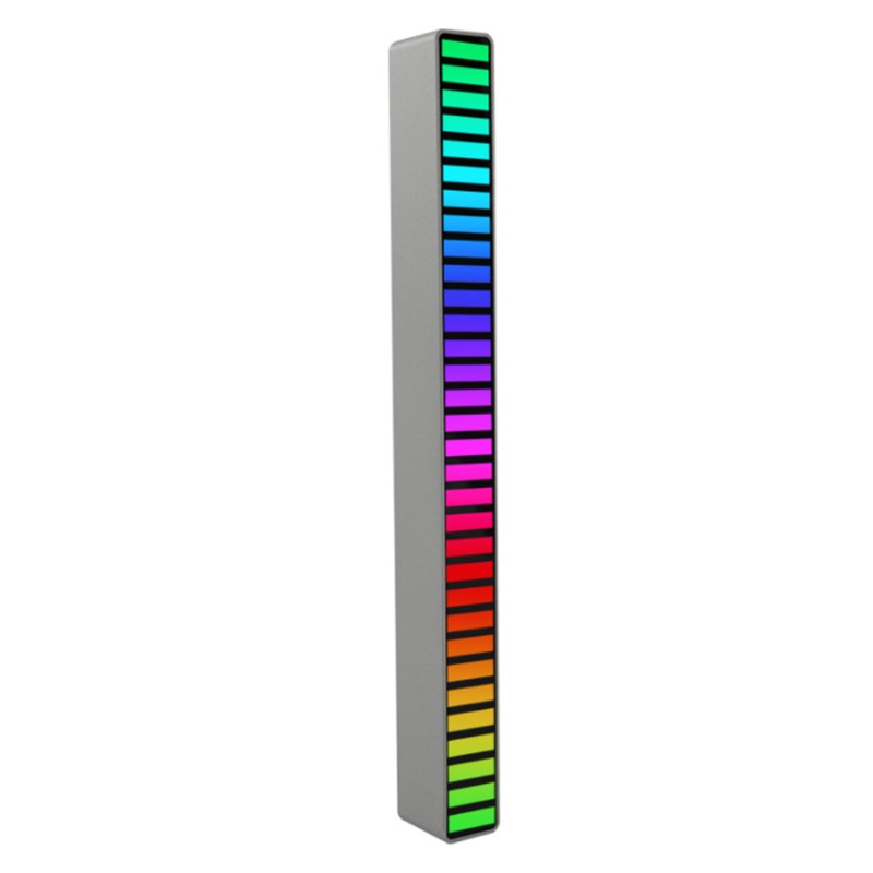 Dải Đèn Led zzz RGB 32 Màu Sắc Điều Khiển Âm Thanh 32 Màu Bạc / Đen