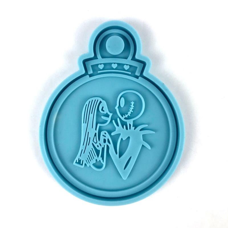 Khuôn Silicone Làm Móc Khóa Hình Trái Tim Lấp Lánh