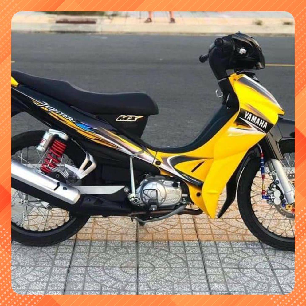 Bộ Tem xe Jupiter , tem rời cao cấp 3 lớp bóng xe đen vàng