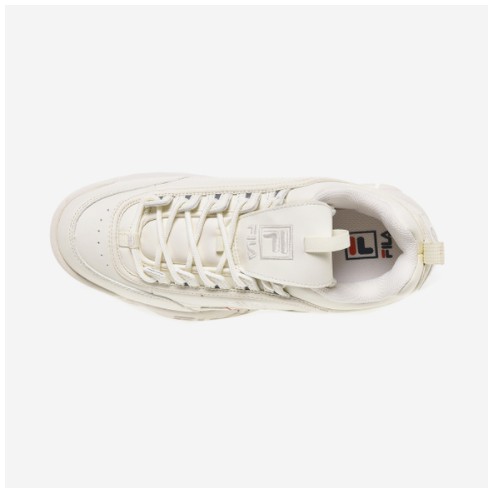 Giày Sneaker Thể Thao Nam Nữ FILA DISRUPTOR 2 SCRIPT Màu Be chính hãng 100%