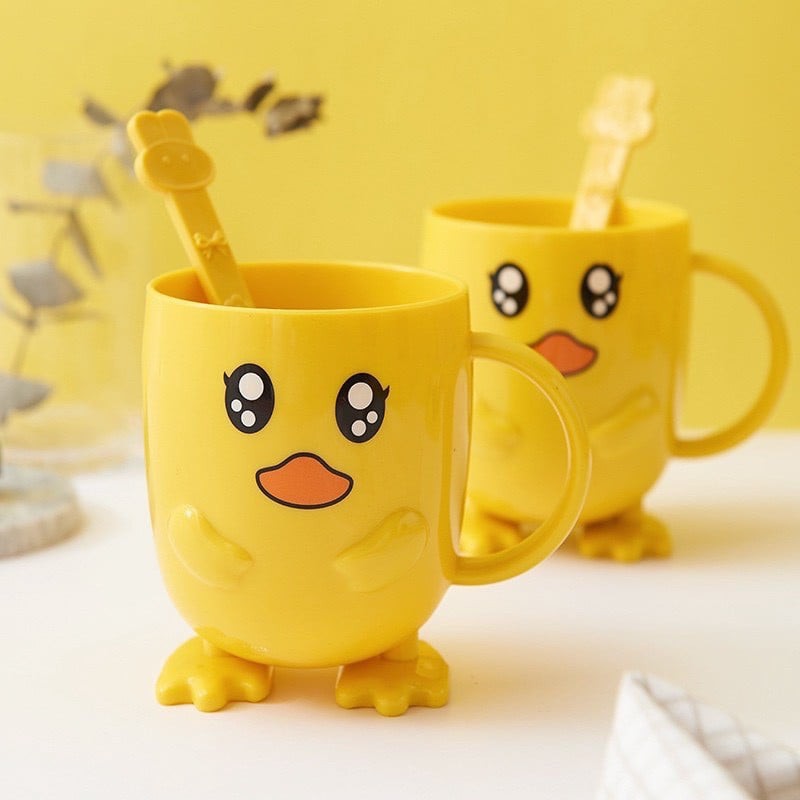 KHAY ĂN DẶM VỊT VÀNG KÈM CỐC BÁT SIÊU DỄ THƯƠNG CHO BÉ Khay Cơm Cho Bé 5 Món Gà Vàng Cao Cấp . .