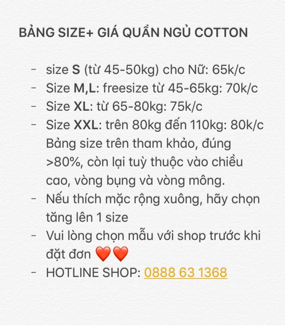 Quần ngủ nam chất Cotton Thái Lan (INBOX CHỌN MẪU)