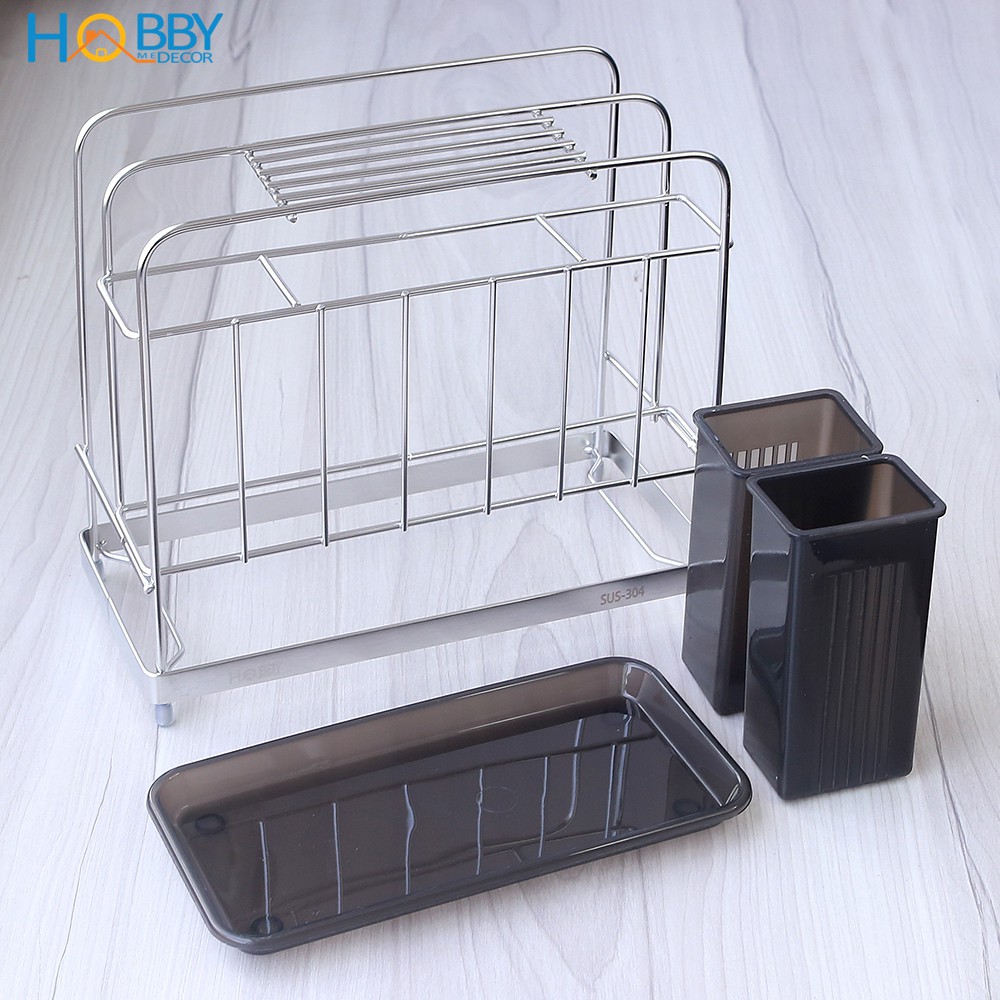 Kệ đựng đũa muỗng thớt đa năng HOBBY KDMT2 - có khay nhựa hứng nước - mẫu cao cấp | BigBuy360 - bigbuy360.vn