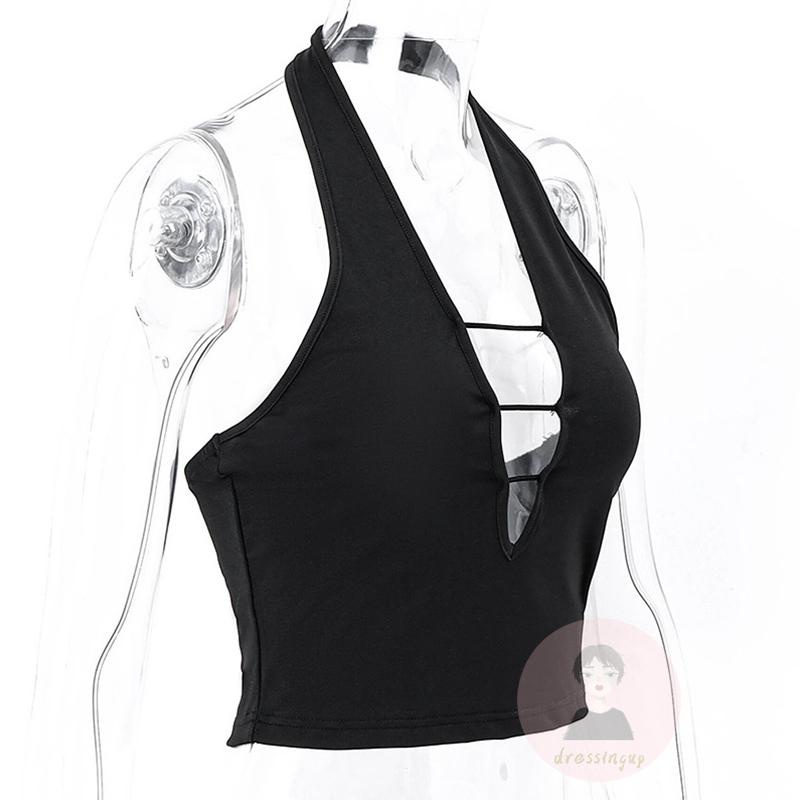 Áo Tank Top Hai Dây Hở Lưng Màu Sắc Thời Trang Mùa Hè Cho Nữ