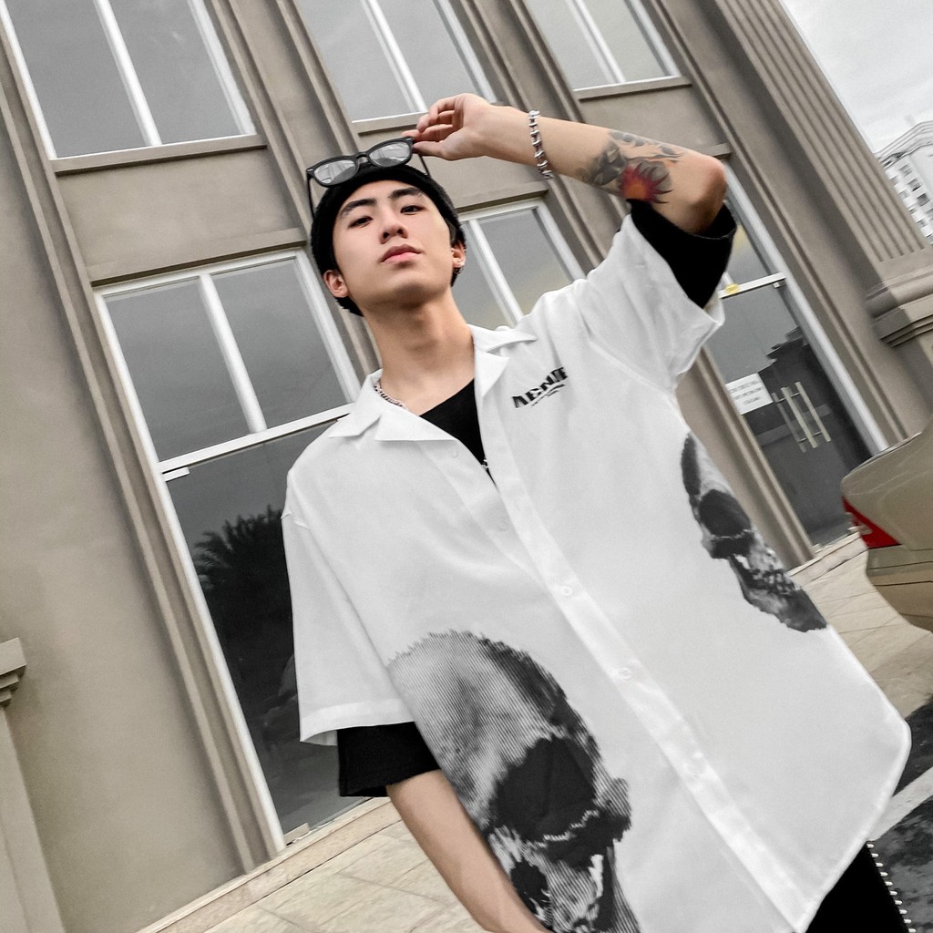 [FULLTAG CHÍNH HÃNG] Áo sơ mi MENDE SKULL OF WHITE FULLTAG | Sơmi Lụa Mềm CNK 100% | CHUẨN CAO CẤP 1:1 LOCAL BRAND | BigBuy360 - bigbuy360.vn
