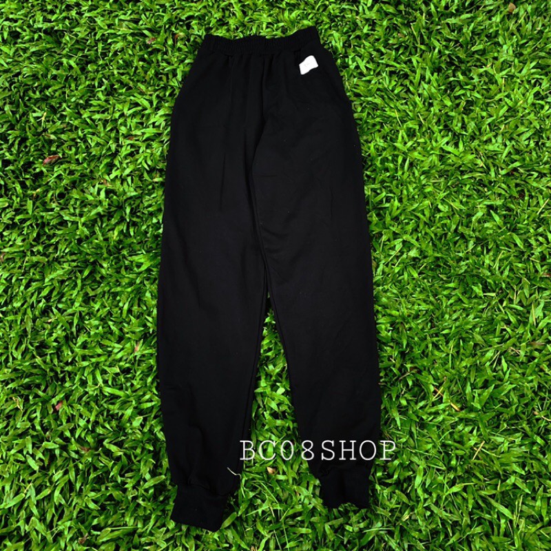 Quần Jogger Màu Trắng Unisex Lưng Cao Chất thun cotton cao cấp có size | BigBuy360 - bigbuy360.vn