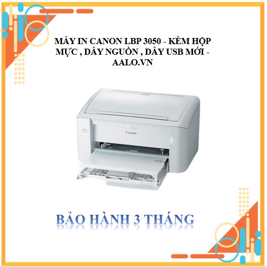 MÁY IN CANON LBP 3050 LBP3050 - KÈM HỘP MỰC , DÂY NGUỒN , DÂY USB MỚI - AALO.VN