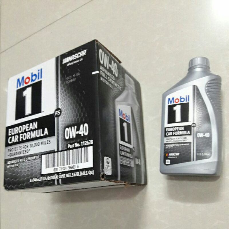 Thùng 6 chai  Dầu nhớt Mobil 1 0W-40 946ml - Dầu nhớt Mobil nhập khẩu Mỹ