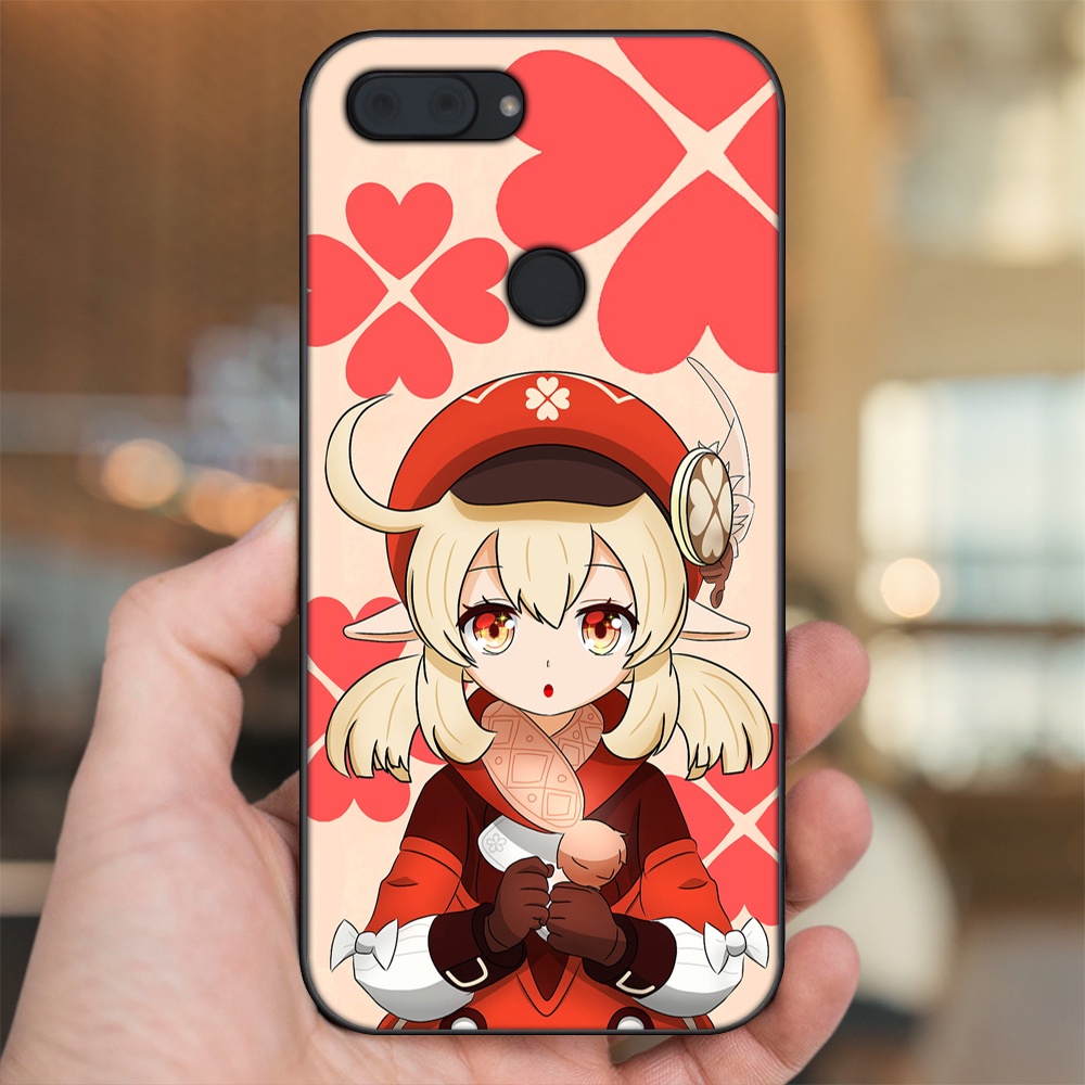 Ốp lưng Xiaomi Mi 8 Lite viền đen in hình Klee Genshin Impact
