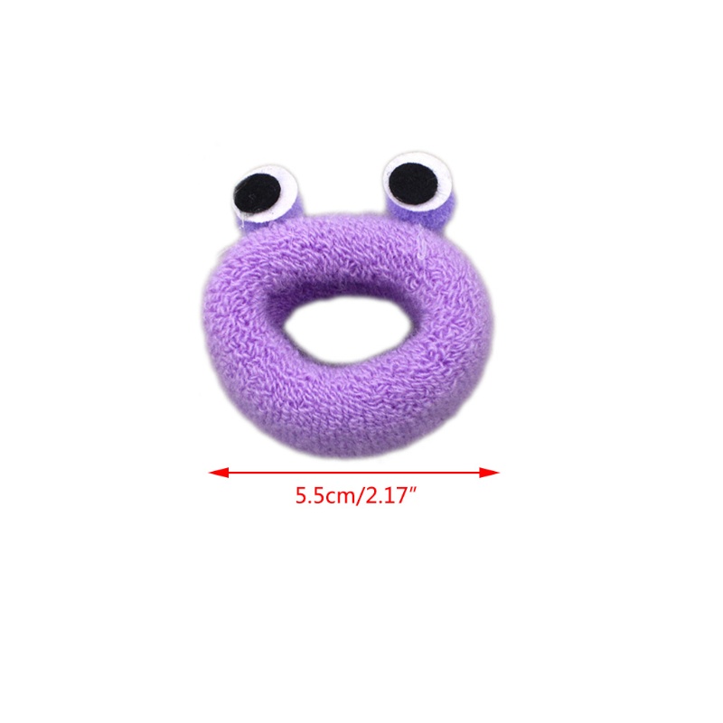 Set 4 Dây Cột Tóc Dày Dặn Màu Kẹo Ngọt Hình Mắt Ếch Dễ Thương Cho Nữ