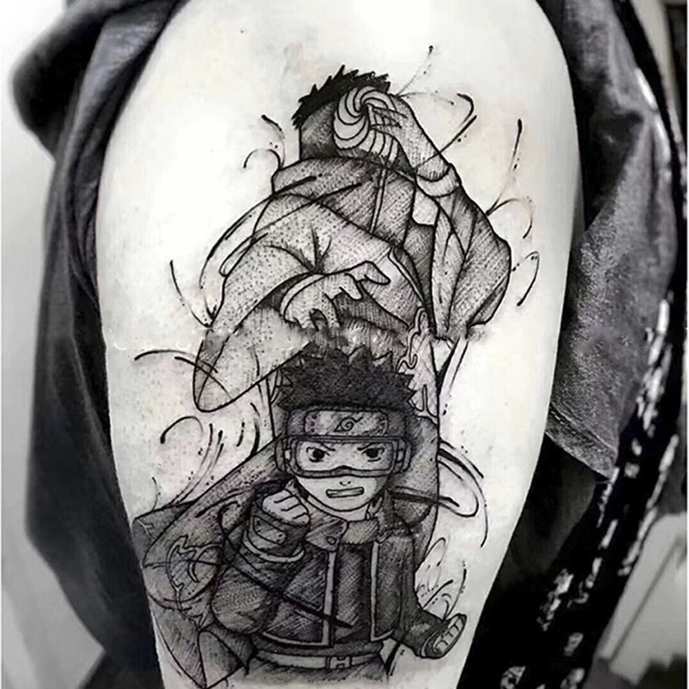 Set 20 Tấm Hình Xăm Dán Hoạt Hình Naruto Kakashi Trắng Đen Chống Nước Lâu Trôi Cho Tiệc Bãi Biển Hàng Ngày