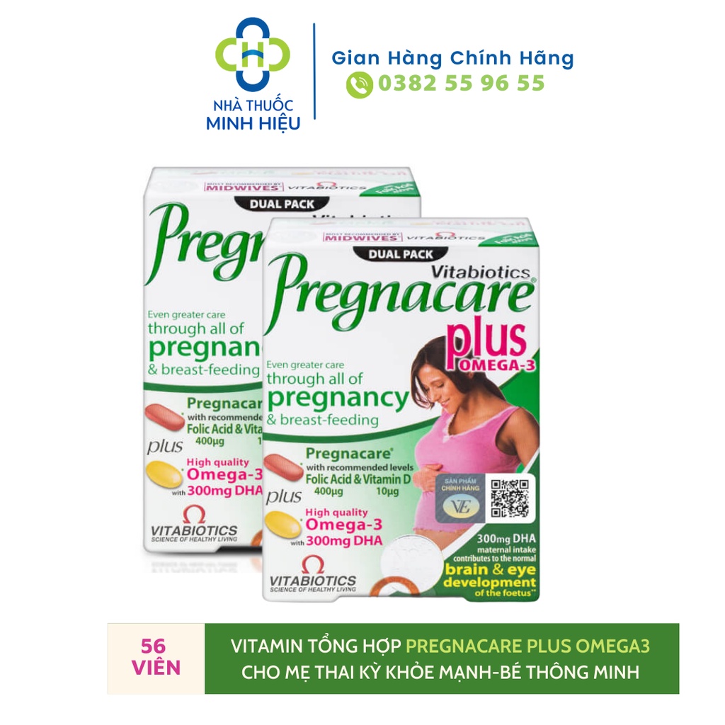 [Chính hãng] Pregnacare Plus Omega Vitamin Tổng Hợp cho Mẹ Bầu Và Cho Con Bú (Hộp/56 viên)