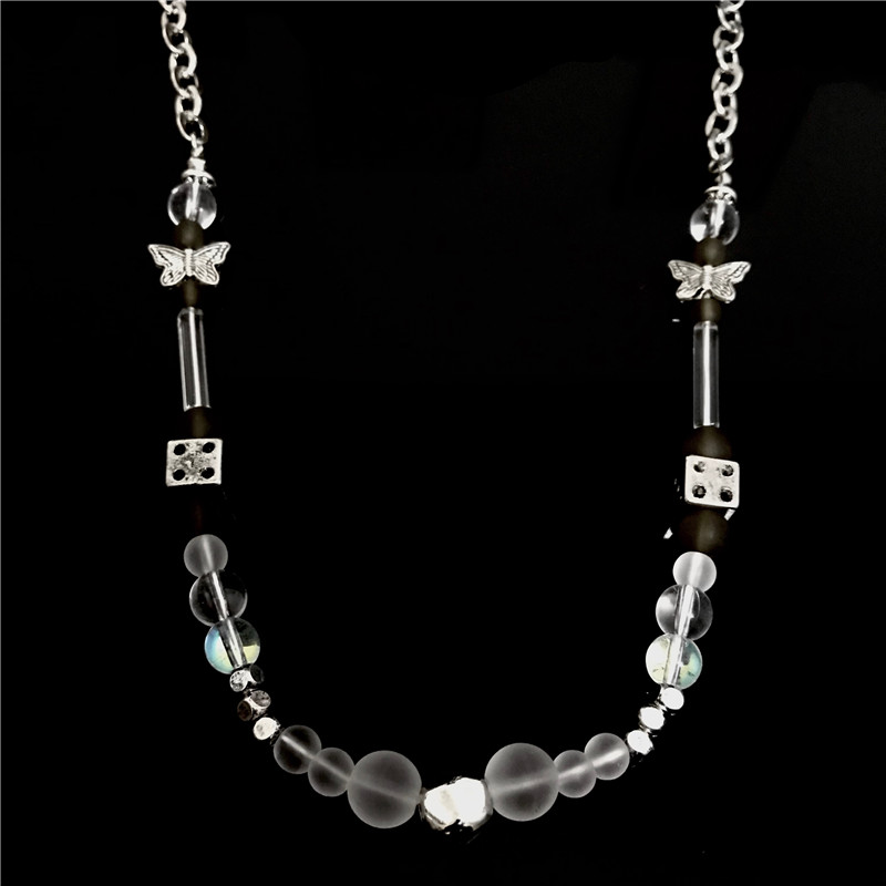 Dây chuyền mặt bướm xúc xắc phong cách hip hop Hàn Quốc đa năng cho nam nữ 22487