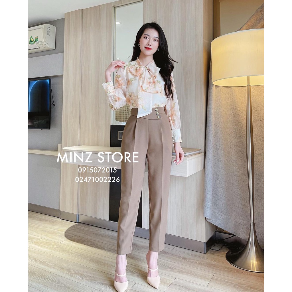 Quần baggy cạp 3 khuy lệch