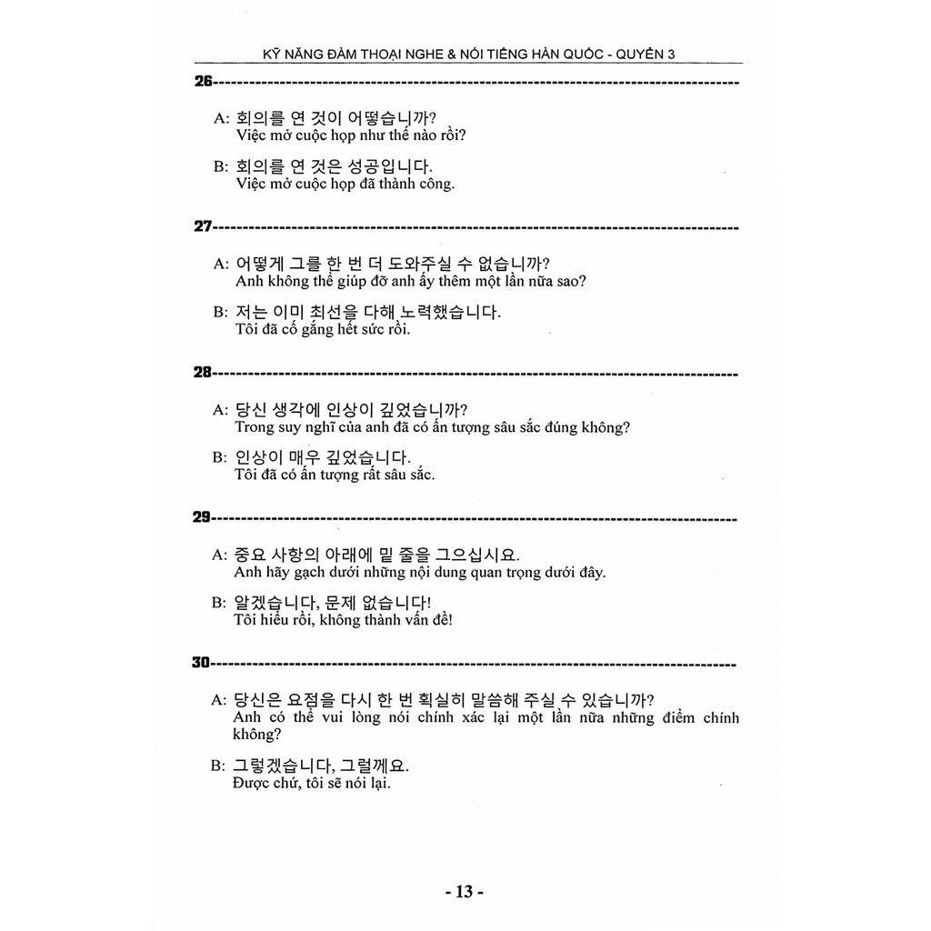 Sách Kỹ Năng Đàm Thoại Nghe & Nói Tiếng Hàn  - Kèm CD