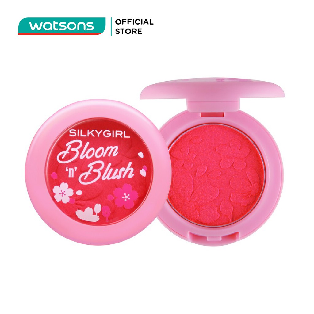 Phấn Má Hồng SILKYGIRL Bloom 'N' Blush 3g .#02 Delicate Peach Hồng Cam