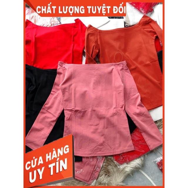 ÁO TAY DÀI BẸT VAI THÂN DÀI - ảnh thật shop chụp