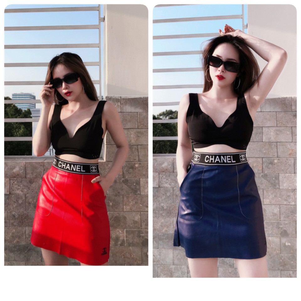 🔱 chân váy da siêu đẹp hàng nhà tự chụp ( hình thật 100%) 🔱