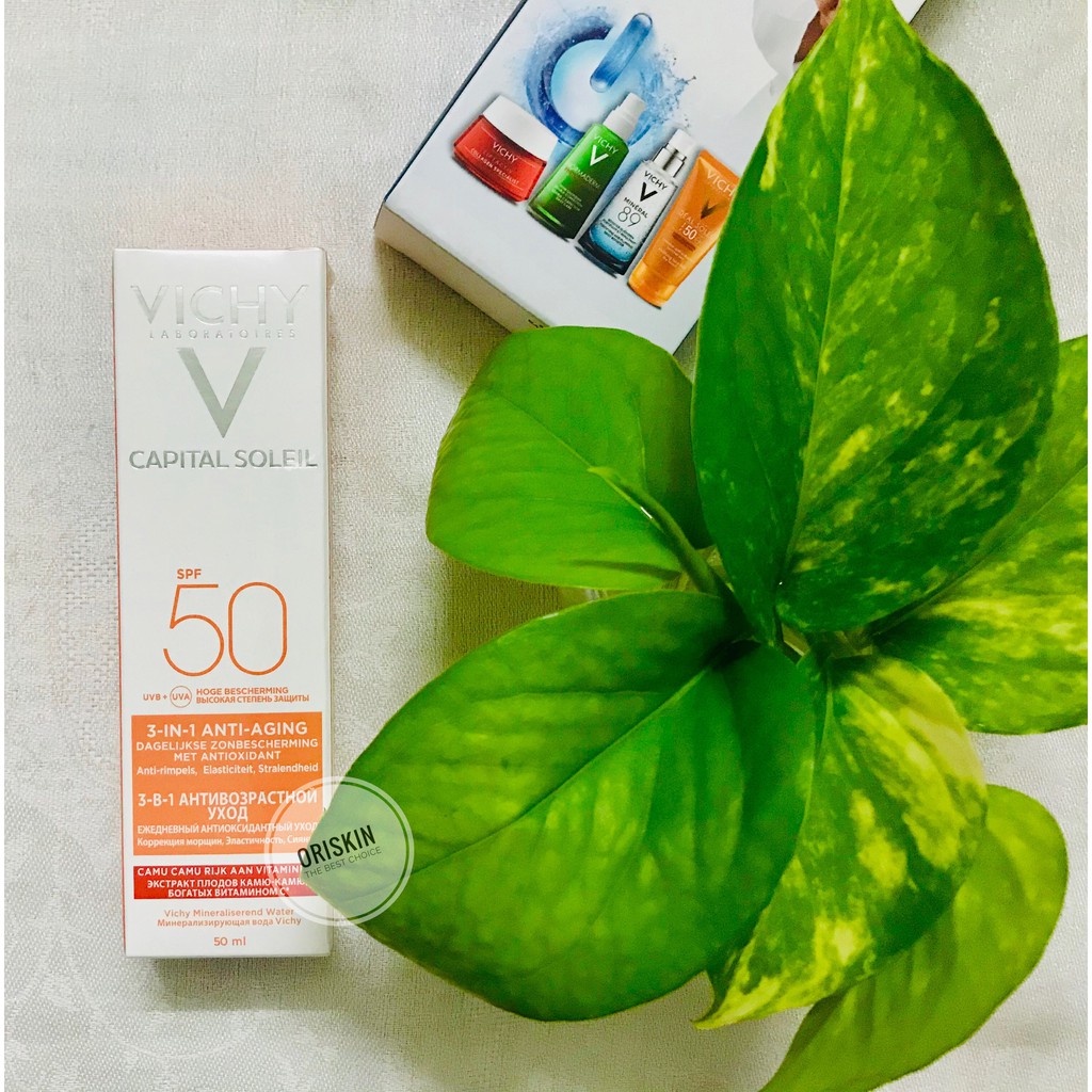 Vichy Chính Hãng- Kem Chống Nắng Chống Lão Hoá Vichy Ideal Soleil Anti Age SPF50+ 50ml