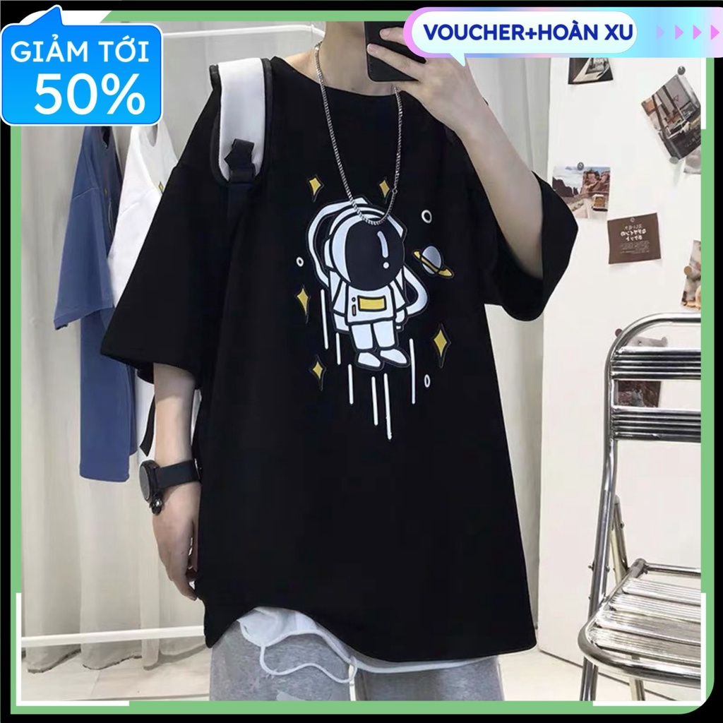 Áo phông tay lỡ nam nữ, áo thun unisex form rộng chất cotton mát mịn thấm hút mồ hôi PHG AT64 | BigBuy360 - bigbuy360.vn