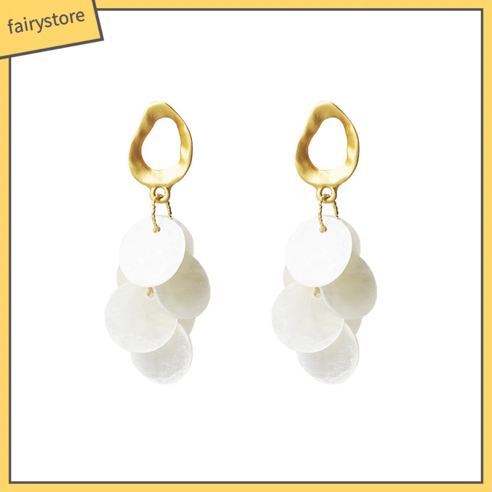 Bông Tai Hình Tròn Phối Tua Rua Thời Trang Dành Cho Nữ